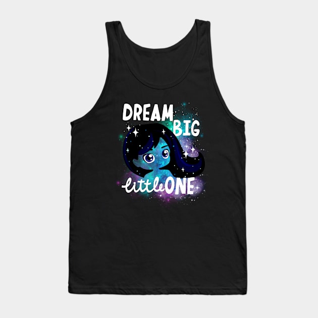 Dream Big Little One Stars Night Sky Tank Top by DetourShirts